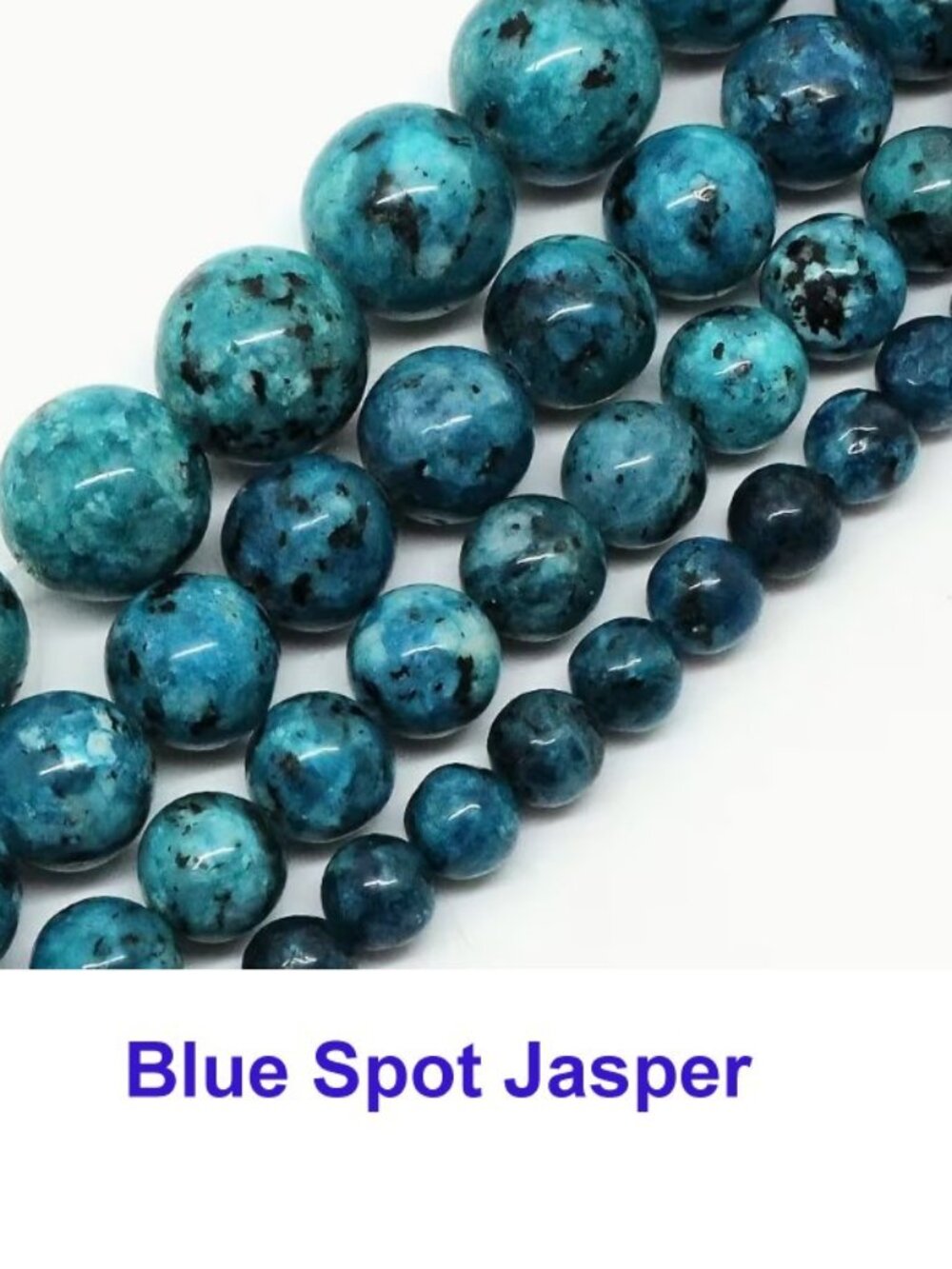 Natural Blue Spot Jasper 8mm 15" Strand